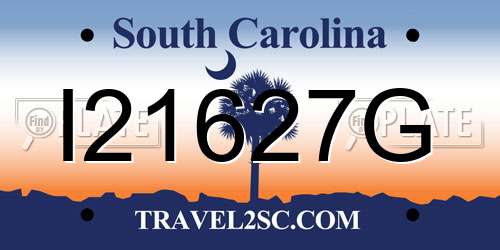 I21627G South Carolina License Plate