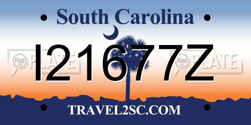I21677Z South Carolina License Plate