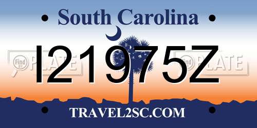 I21975Z South Carolina License Plate