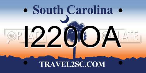 I220OA South Carolina License Plate