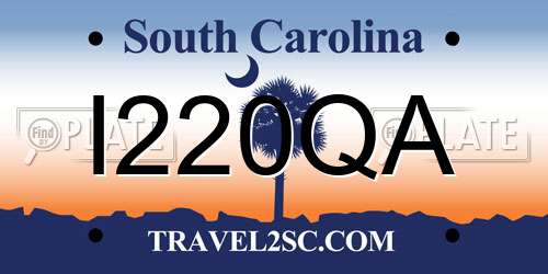 I220QA South Carolina License Plate