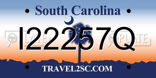 I22257Q South Carolina License Plate