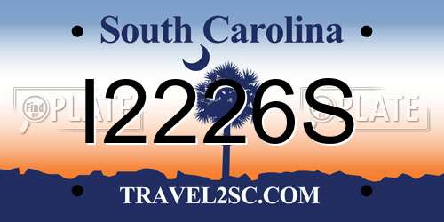 I2226S South Carolina License Plate