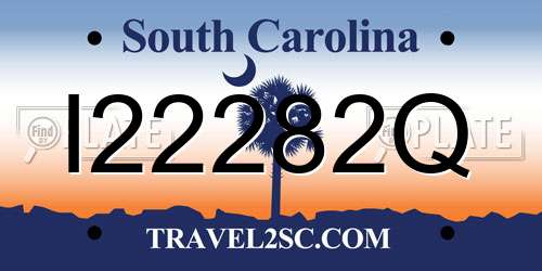 I22282Q South Carolina License Plate