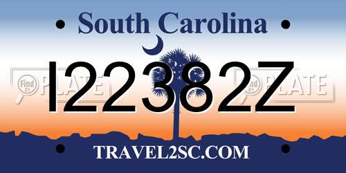 I22382Z South Carolina License Plate