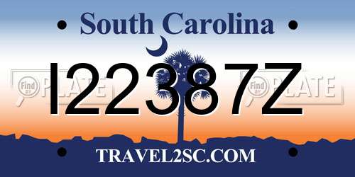 I22387Z South Carolina License Plate