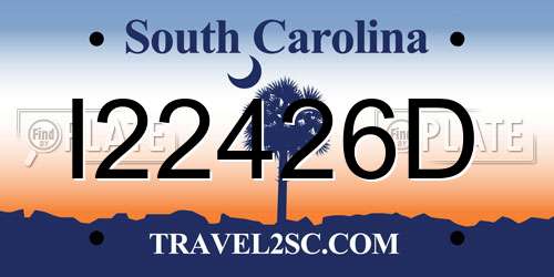 I22426D South Carolina License Plate