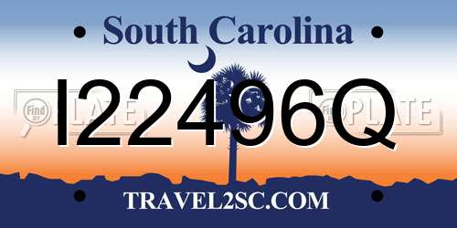 I22496Q South Carolina License Plate