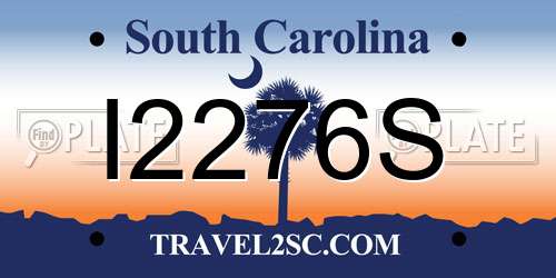 I2276S South Carolina License Plate
