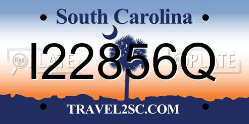 I22856Q South Carolina License Plate