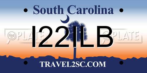 I22ILB South Carolina License Plate