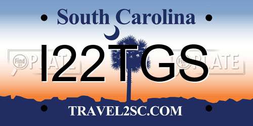 I22TGS South Carolina License Plate