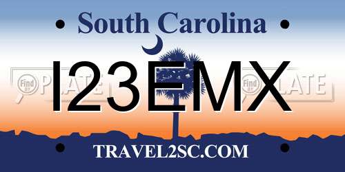 I23EMX South Carolina License Plate