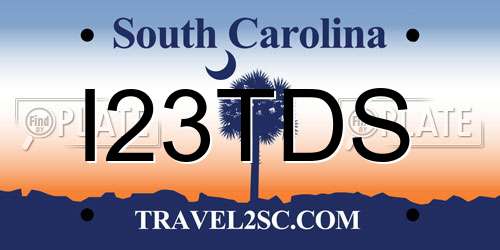 I23TDS South Carolina License Plate
