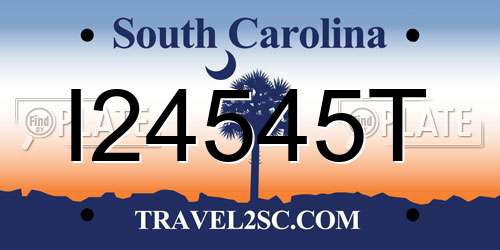 I24545T South Carolina License Plate