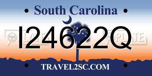 I24622Q South Carolina License Plate