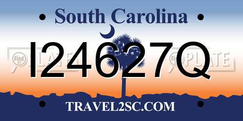 I24627Q South Carolina License Plate