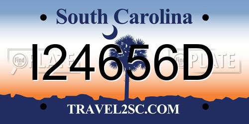 I24656D South Carolina License Plate