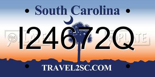 I24672Q South Carolina License Plate