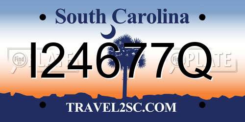I24677Q South Carolina License Plate