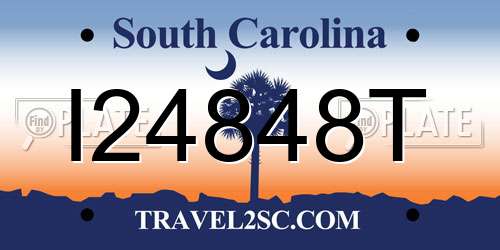 I24848T South Carolina License Plate