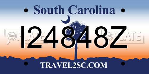 I24848Z South Carolina License Plate