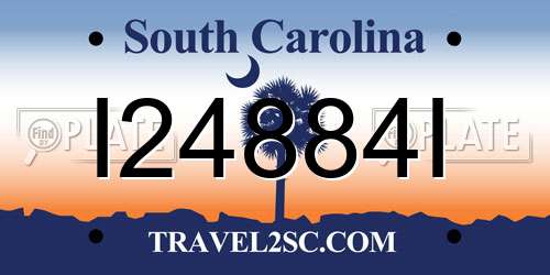 I24884I South Carolina License Plate