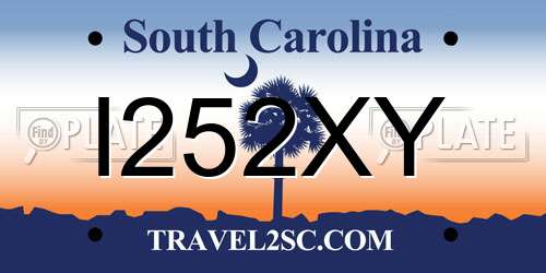 I252XY South Carolina License Plate