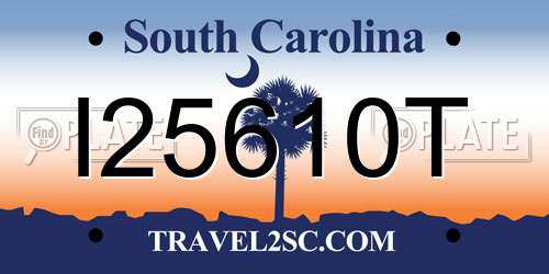 I25610T South Carolina License Plate