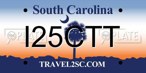 I25CTT South Carolina License Plate