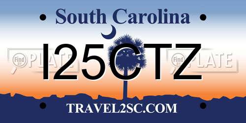 I25CTZ South Carolina License Plate