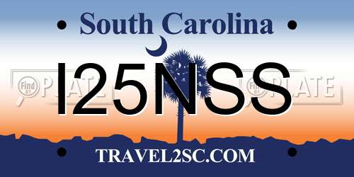 I25NSS South Carolina License Plate