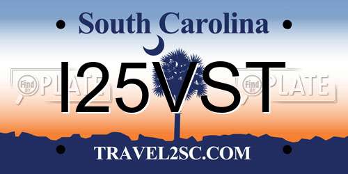I25VST South Carolina License Plate