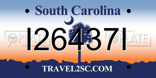 I26437I South Carolina License Plate