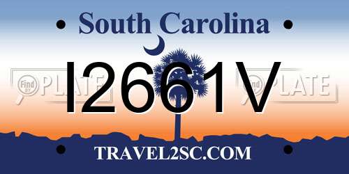 I2661V South Carolina License Plate