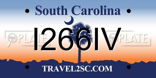 I266IV South Carolina License Plate