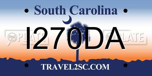 I270DA South Carolina License Plate