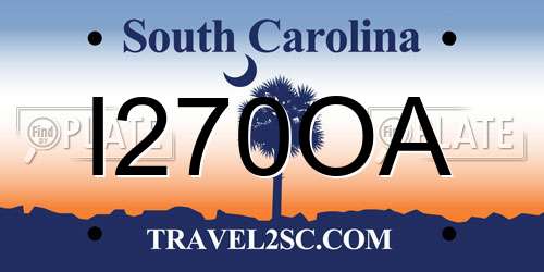 I270OA South Carolina License Plate