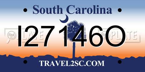 I27146O South Carolina License Plate