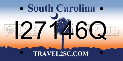 I27146Q South Carolina License Plate