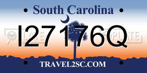 I27176Q South Carolina License Plate