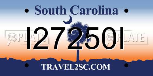 I27250I South Carolina License Plate