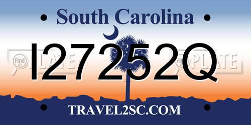 I27252Q South Carolina License Plate