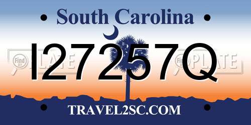I27257Q South Carolina License Plate