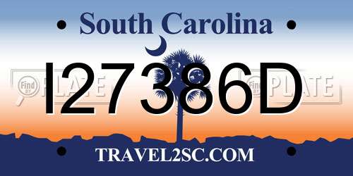 I27386D South Carolina License Plate