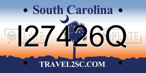 I27426Q South Carolina License Plate