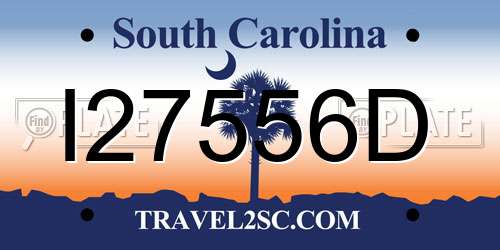 I27556D South Carolina License Plate