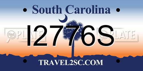 I2776S South Carolina License Plate