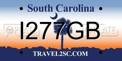I277GB South Carolina License Plate