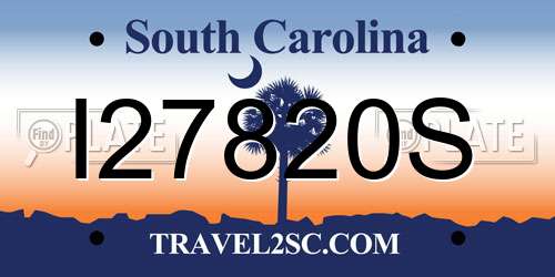I27820S South Carolina License Plate